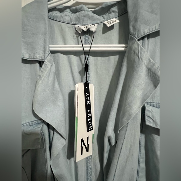 Noisy May Chambray jumpsuit with belt. - Picture 7 of 7